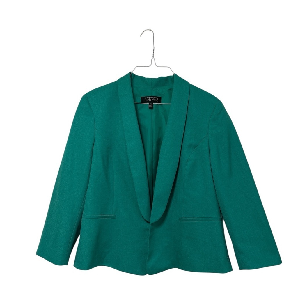 Kasper Blue Blazer with Shawl Collar - Picture 1 of 6